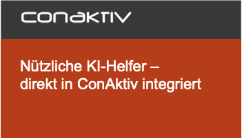 ConAktiv News: Nützliche KI-Helfer – direkt in ConAktiv integriert